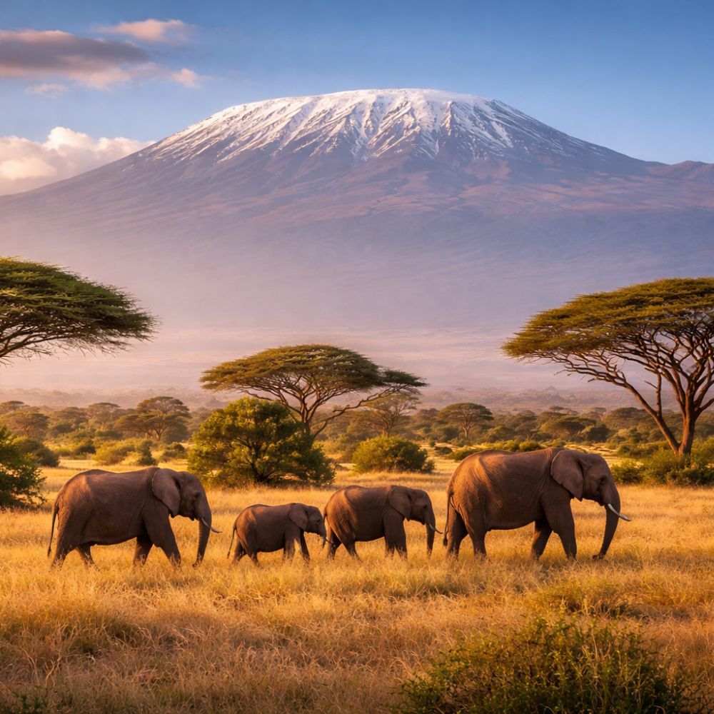Tanzania Elephants beneath Kilimanjaros - visit