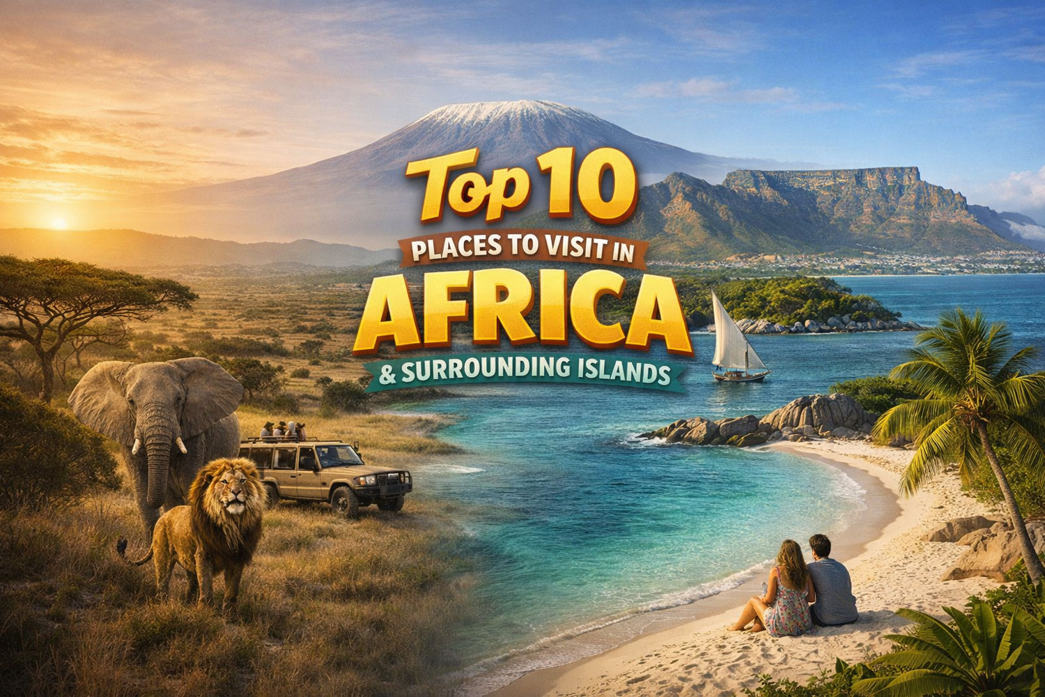 Top 10 places to visit in Africa and surrounded Islands